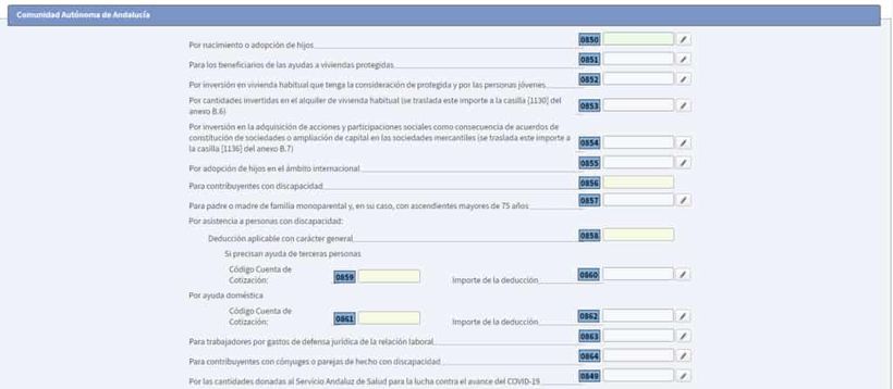 Deducciones autonómicas en Andalucía