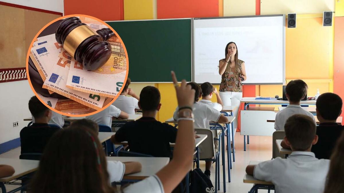 Una profesora dando clase Una profesora dando clase