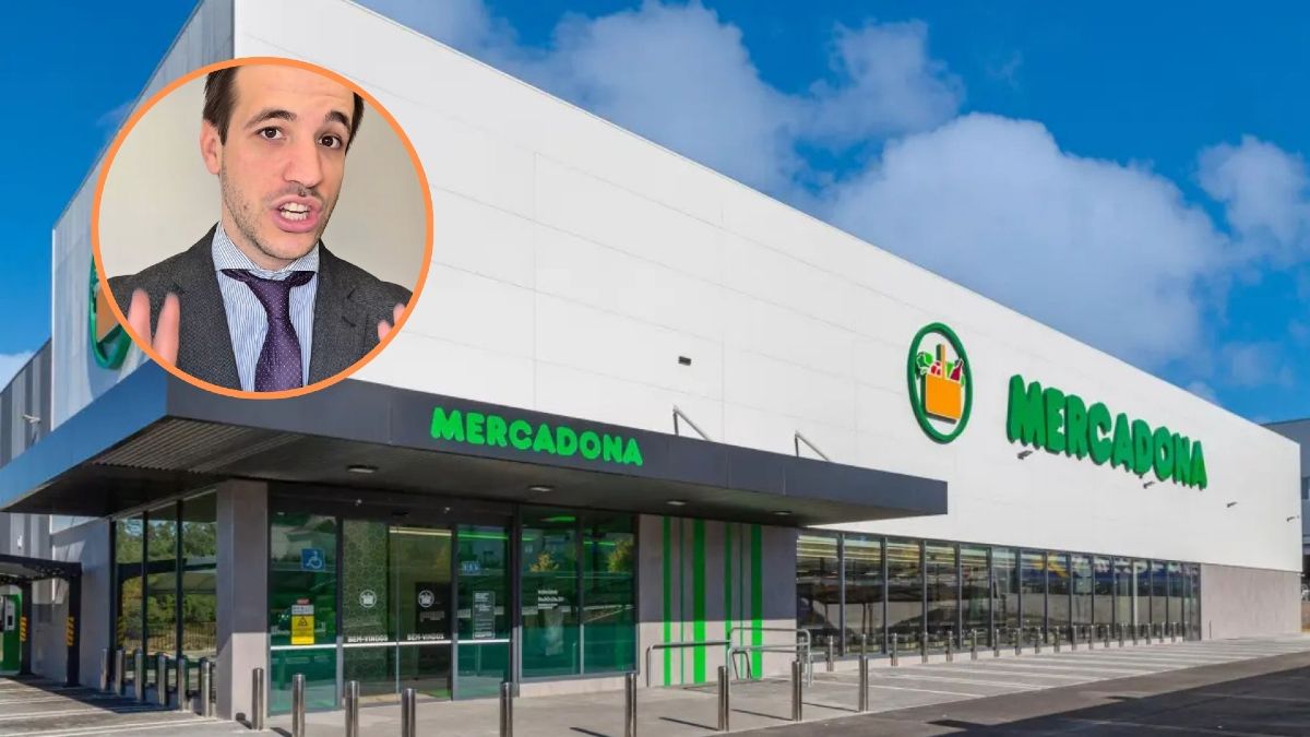 Un supermercado de Mercadona con la imagen del abogado Juanma Lorente Un supermercado de Mercadona con la imagen del abogado Juanma Lorente