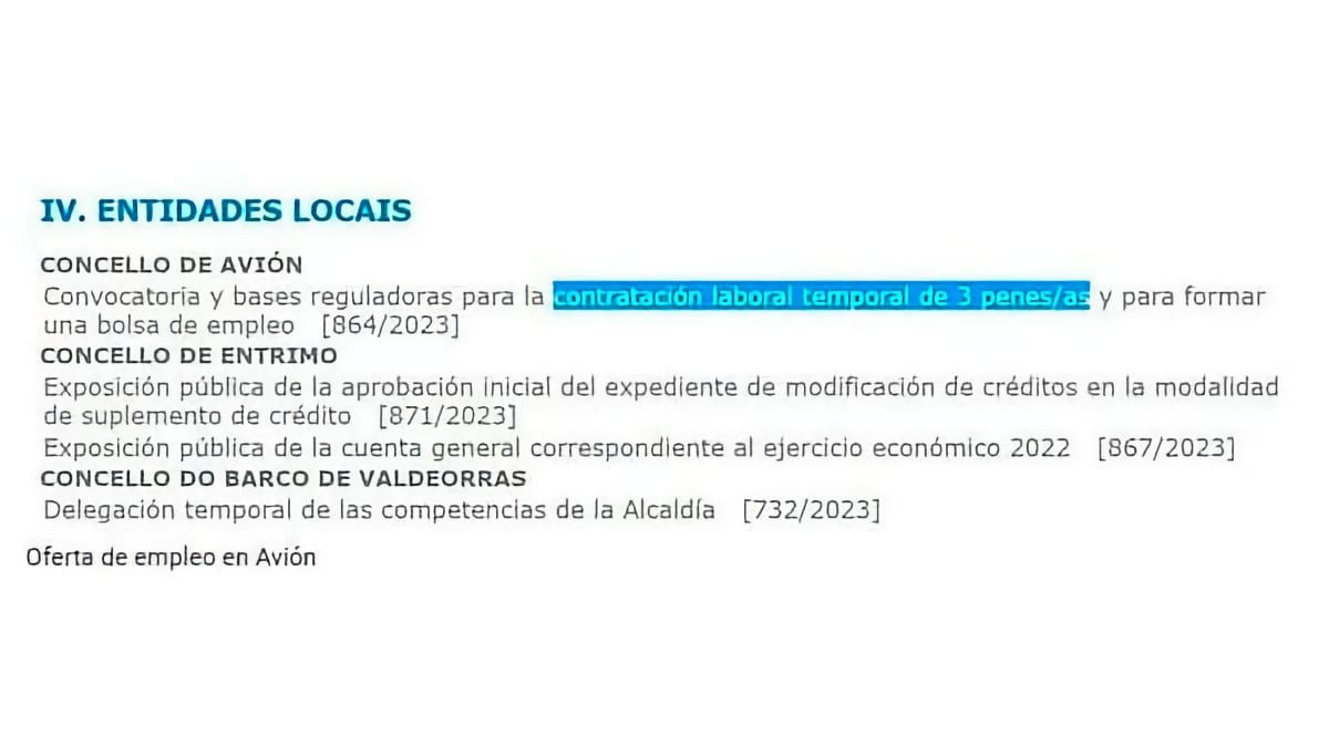 La oferta de empleo que ha revolucionado las redes de esta localidad de Ourense: “Se buscan tres penes”