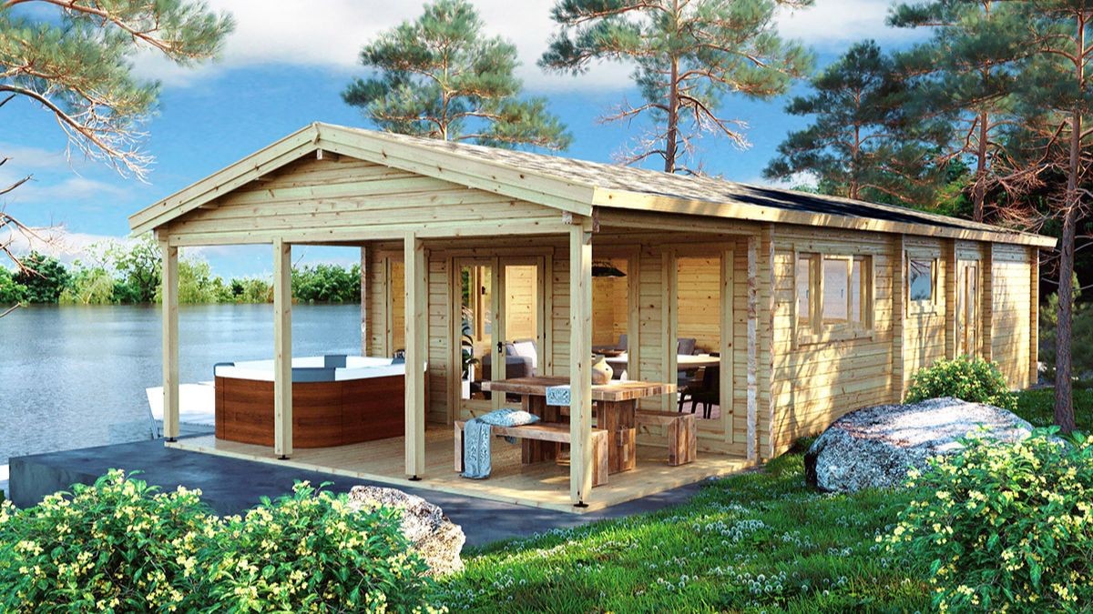 La casa prefabricada que se adapta a cualquier entorno y parece de lujo: 2 habitaciones y un gran porche