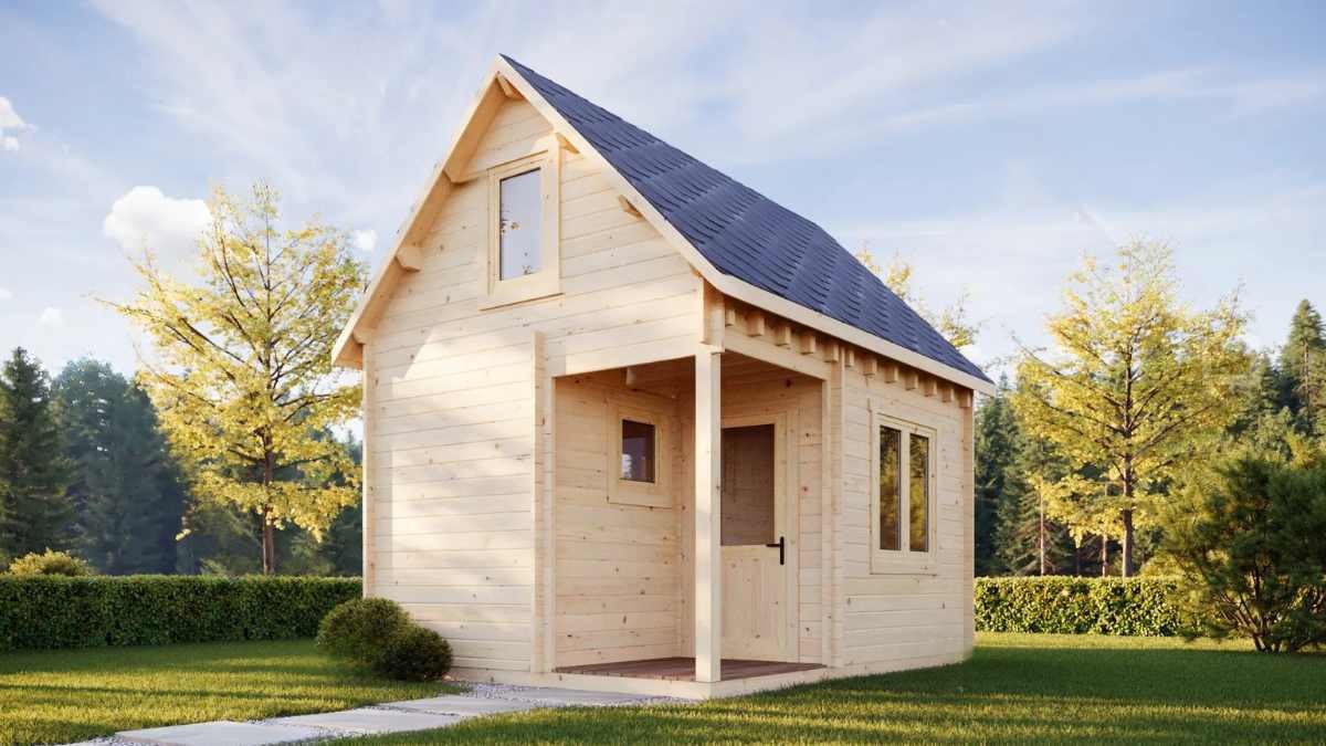 La casa prefabricada más acogedora ideal para terrenos pequeños: con 2 plantas y porche por tan solo 8.800 euros